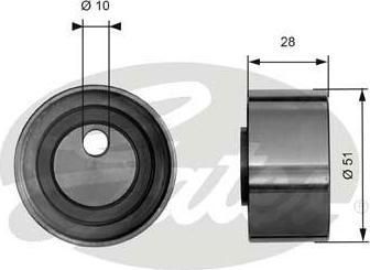 Gates T41065 натяжной ролик, ремень грм на SUZUKI BALENO Наклонная задняя часть (EG)