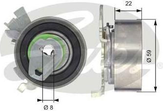 Gates T43053 натяжной ролик, ремень грм на OPEL ASTRA F универсал (51_, 52_)