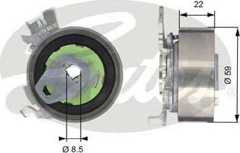 Gates T43060 натяжной ролик, ремень грм на OPEL ASTRA G универсал (F35_)