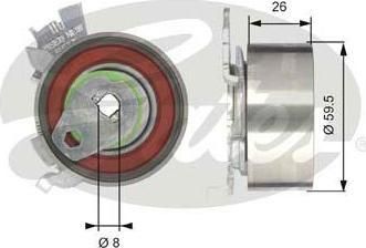 GATES Ролик натяжителя (T43106)