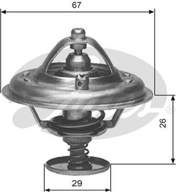 GATES Термостат /LANDROVER 3(36),5(E34),Range Rover II (11532246825, TH09180G1)