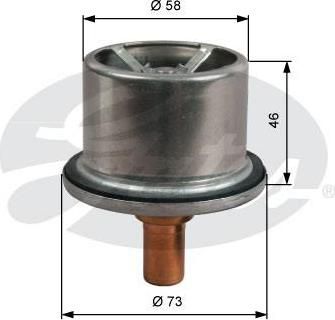 Gates TH51287G1 термостат, охлаждающая жидкость на DAF CF 85