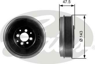 Gates TVD1003 ременный шкив, коленчатый вал на VW GOLF IV (1J1)