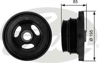 Gates TVD1046 ременный шкив, коленчатый вал на Z4 (E85)