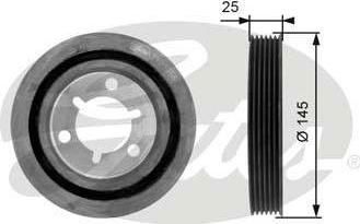 Gates TVD1056 ременный шкив, коленчатый вал на PEUGEOT PARTNER фургон (5)