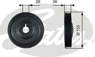 Gates TVD1126 Шкив коленвала RENAULT/NISSAN 1.5 Dci (8200 477 938)