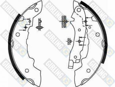 Girling 5180991 комплект тормозных колодок на PEUGEOT 104