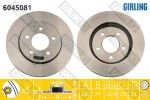 GIRLING Диск тормозной CHRYSLER VOYAGER 95-01/DODGE CARAVAN 95- передний вент. (04721820AE, 6045081)