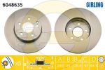 GIRLING Диск тормозной MERCEDES W204/W212 2.2 09- передний D=295мм. (2044210912, 6048635)