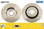 Girling 6061741 Диск тормозной MITSUBISHI OUTLANDER 03>/CITROEN C-CROSSER/PEUGEOT 4007 пер.вент.