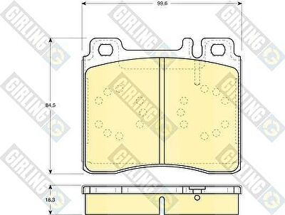 GIRLING Колодки торм пер MB W140 (571477, 6101132)