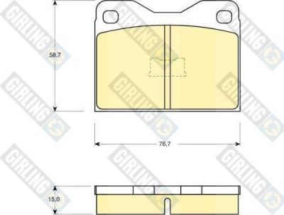 Girling 6101592 комплект тормозных колодок, дисковый тормоз на PEUGEOT 104