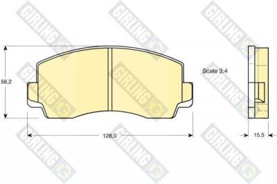Girling 6101809 комплект тормозных колодок, дисковый тормоз на TOYOTA CELICA купе (RA4_, TA4_)