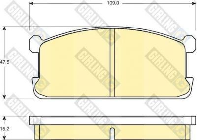 Girling 6101949 комплект тормозных колодок, дисковый тормоз на MITSUBISHI GALANT II Station Wagon (A16_V)