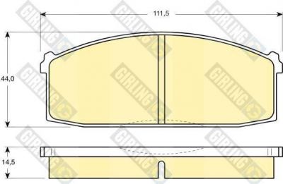 Girling 6101979 комплект тормозных колодок, дисковый тормоз на NISSAN STANZA (T11)