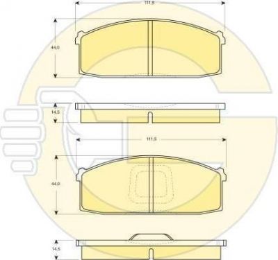 Girling 6102139 комплект тормозных колодок, дисковый тормоз на NISSAN LAUREL (JC31)