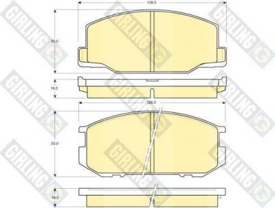 Girling 6102169 комплект тормозных колодок, дисковый тормоз на LOTUS ESPRIT S4 (082)