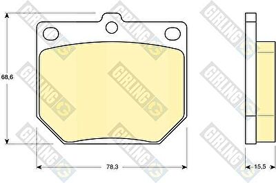 Girling 6102329 комплект тормозных колодок, дисковый тормоз на TOYOTA CORONA Наклонная задняя часть (_T13_)
