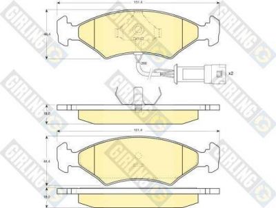 Girling 6102382 комплект тормозных колодок, дисковый тормоз на FORD ESCORT III (GAA)