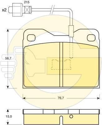 Girling 6102692 комплект тормозных колодок, дисковый тормоз на TALBOT 1307-1510