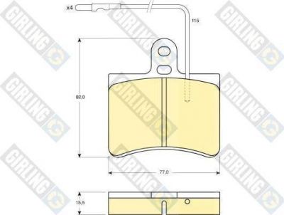 Girling 6103159 комплект тормозных колодок, дисковый тормоз на FIAT 242-SERIE автобус (242_)