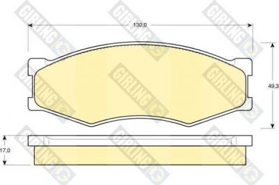 Girling 6103189 комплект тормозных колодок, дисковый тормоз на NISSAN VANETTE CARGO фургон (HC 23)