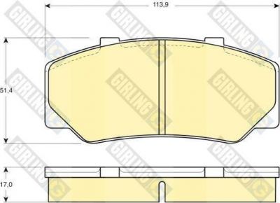 Girling 6103293 комплект тормозных колодок, дисковый тормоз на VOLVO 740 Kombi (745)