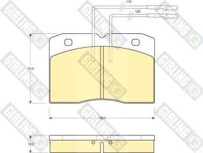 Girling 6103439 комплект тормозных колодок, дисковый тормоз на RENAULT MASTER I фургон (T__)