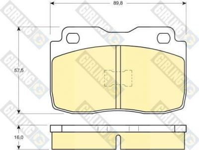 Girling 6103592 комплект тормозных колодок, дисковый тормоз на FIAT UNO (146A/E)