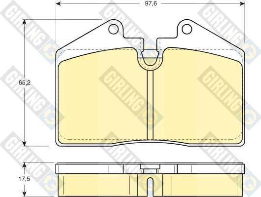 Girling 6103792 комплект тормозных колодок, дисковый тормоз на FERRARI F355 BERLINETTA