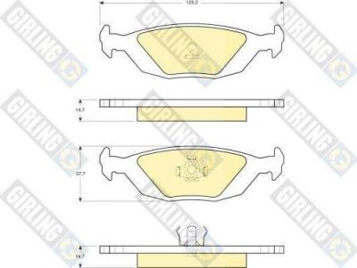 Girling 6103922 комплект тормозных колодок, дисковый тормоз на SAAB 9000