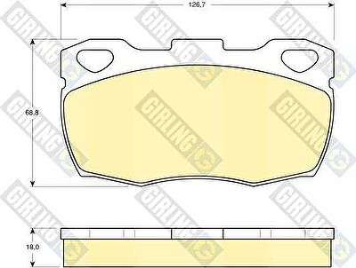 Girling 6103956 комплект тормозных колодок, дисковый тормоз на LAND ROVER DEFENDER Station Wagon (LD)