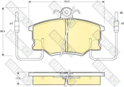 Girling 6104641 комплект тормозных колодок, дисковый тормоз на FIAT CROMA (154)