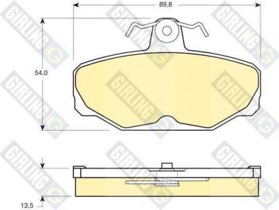 Girling 6104721 комплект тормозных колодок, дисковый тормоз на FORD SCORPIO I (GAE, GGE)