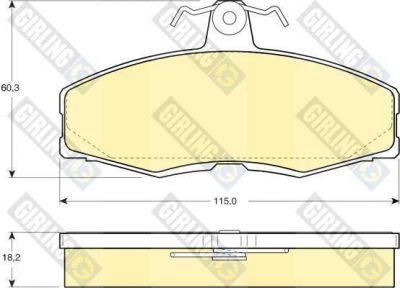 GIRLING Колодки торм передн. SKODA FELICIA Favorit -94 Ford Sierra -86 (1661468, 6104731)