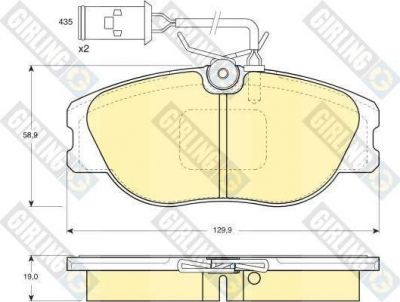 Girling 6104831 комплект тормозных колодок, дисковый тормоз на FIAT TIPO (160)