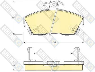 Girling 6104971 комплект тормозных колодок, дисковый тормоз на ROVER CABRIOLET (XW)
