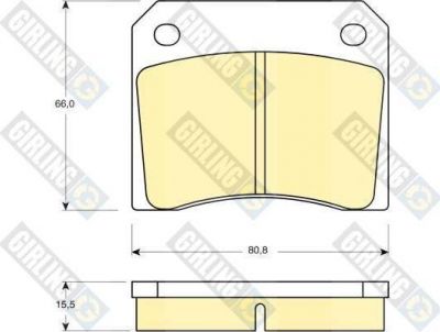 Girling 6105571 комплект тормозных колодок, дисковый тормоз на DE TOMASO LONGCHAMP кабрио