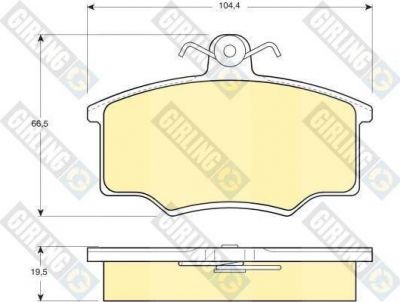 Girling 6106281 комплект тормозных колодок, дисковый тормоз на AUDI 80 (81, 85, B2)