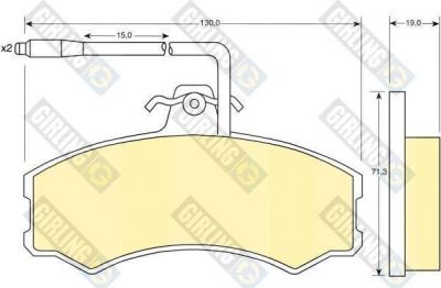 Girling 6106951 комплект тормозных колодок, дисковый тормоз на FIAT DUCATO Panorama (280)