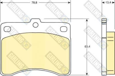 Girling 6107369 комплект тормозных колодок, дисковый тормоз на PIAGGIO PORTER фургон