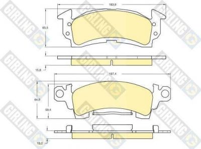 Girling 6107425 комплект тормозных колодок, дисковый тормоз на CHEVROLET CAPRICE