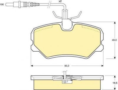 GIRLING Колодки торм.пер. Peugeot 405 (GDB793, 6107931)