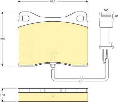 Girling 6108022 комплект тормозных колодок, дисковый тормоз на FORD SIERRA Наклонная задняя часть (GBC, GBG)