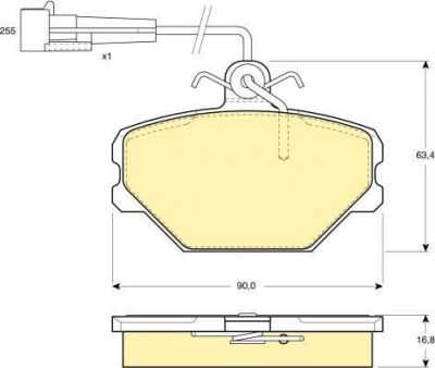 GIRLING Колодки торм. перед. FIAT UNO,TIPO,PANDA 1,4-1,6L 85-04г (571330, 6108331)