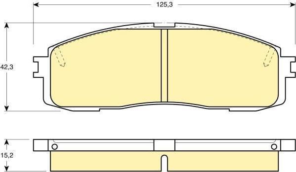 Girling 6108729 комплект тормозных колодок, дисковый тормоз на TOYOTA CENTURY (VG4_)