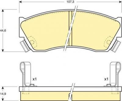 Girling 6108839 комплект тормозных колодок, дисковый тормоз на SUZUKI SWIFT II седан (AH, AJ)