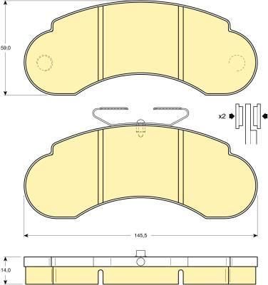 GIRLING Колодки тормозные MERCEDES W460/W461/W463 передние (571521, 6109503)