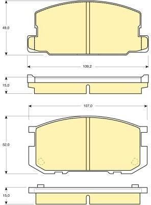 Girling 6109549 комплект тормозных колодок, дисковый тормоз на TOYOTA CELICA купе (RA4_, TA4_)