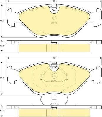 GIRLING Колодки тормозные перед. SAAB 9000 87-98 (8993719, 6109692)